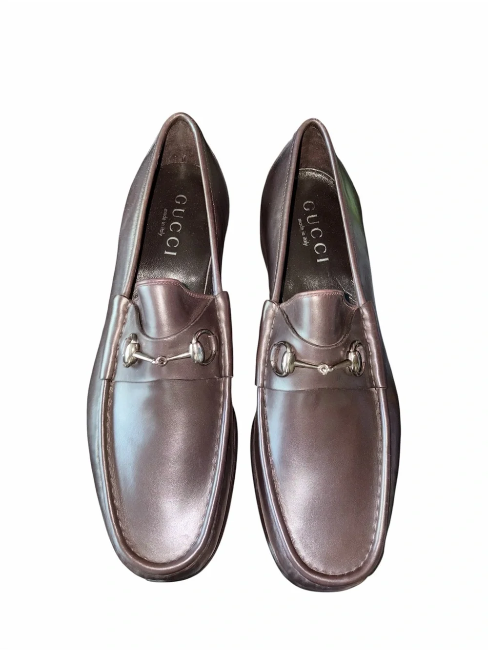 Gucci Classic Brown Leather Bit Loafers for Men size 12.5 D